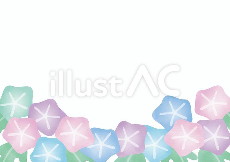 朝顔　北欧　かわいい　夏 朝顔,北欧,かわいいのイラスト素材