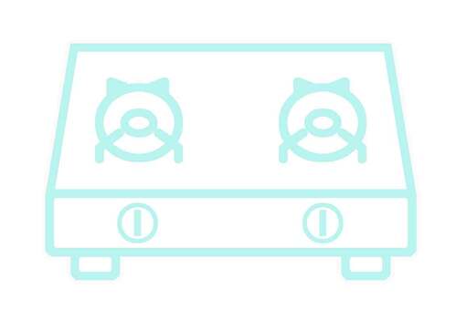 ガスコンロ ガスコンロ,コンロ,器具,料理,ガス,家電,電化製品,備え付け,台所,道具のイラスト素材