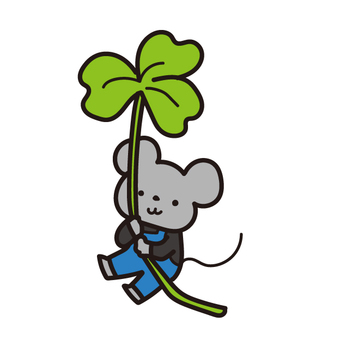 March and April animals (mouse, clover), JPG, PNG and AI March and April animals (mouse, clover), , JPG, PNG and AI