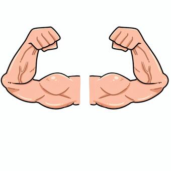 力こぶ 力こぶ,筋肉,腕,強さ,力,パワー,上腕,たくましいのイラスト素材