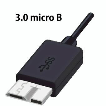 USBケーブル（3.0 micro B） usbケーブル,micro-b,パソコン,ノートパソコン,インターネット,家電,電気屋,生活用品のイラスト素材