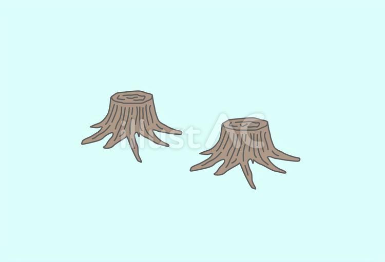 森林破壊にまつわるイラスト 切り株,木,伐採のイラスト素材