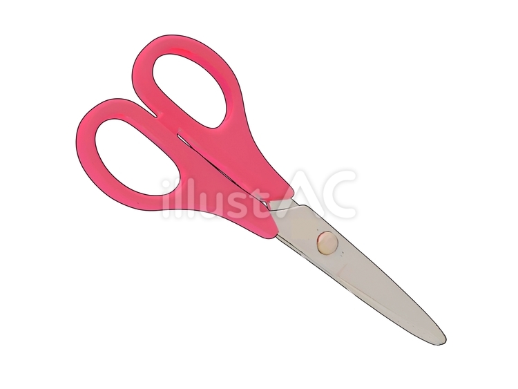勉強や仕事の資料を加工する切断用のハサミ ハサミ,事務用品,文具のイラスト素材