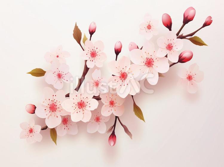 さくら03 桜,満開,春のイラスト素材