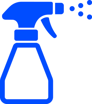 ピクトグラムの青の霧吹きスプレーです。 ピクトグラム,霧吹き,スプレー,シンプル,ミスト,ボトル,水やり,園芸用,観葉植物用,室内のイラスト素材