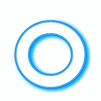 ネオンカラーのシンプルな丸印