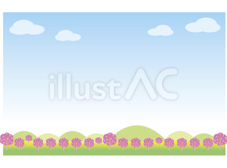 桜の風景 桜,遠足,風景のイラスト素材
