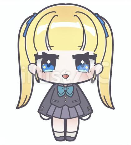 ちびキャラ_冬制服の女の子1