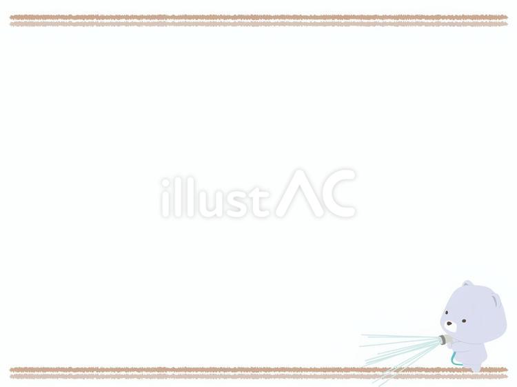 水撒き_熊 水撒き,クマ,シロクマのイラスト素材