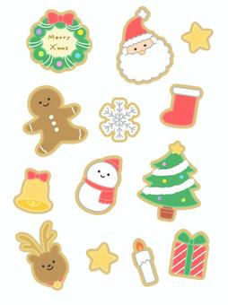 Illustration, christmas, set, loose head, 
