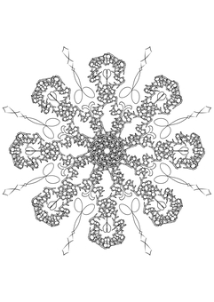 華麗な曼荼羅塗り絵 塗り絵,ぬりえ,曼荼羅,まんだら,マンダラ,線画,集中力,白黒,モノクロ,幾何学模様のイラスト素材