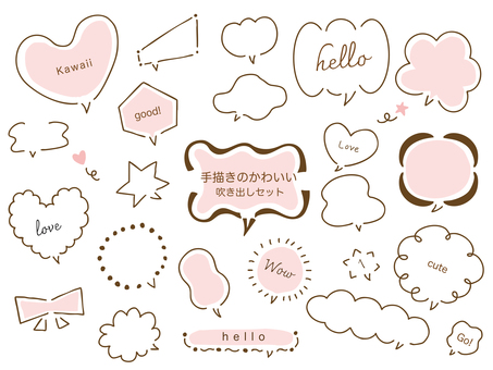 插图, 可爱的, 气球, 框架, 