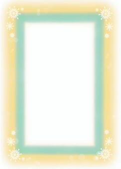 黄緑のパステルの結晶入り背景フレーム1 冬,雪,背景,フレーム,ミントブルー,黄色,枠,パステル,黄緑,結晶のイラスト素材
