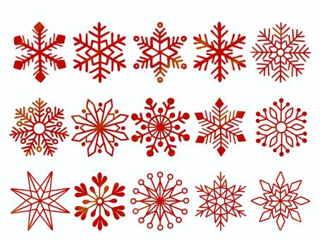 雪の結晶セット 雪,結晶,冬,氷,霜,12月,１月,２月,寒い,冷たいのイラスト素材