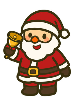 クリスマスサンタクロース　ベル サンタクロース,サンタ,ベル,クリスマス,１２月,冬,クリスマスイラスト,イベント,手書き,手描きのイラスト素材
