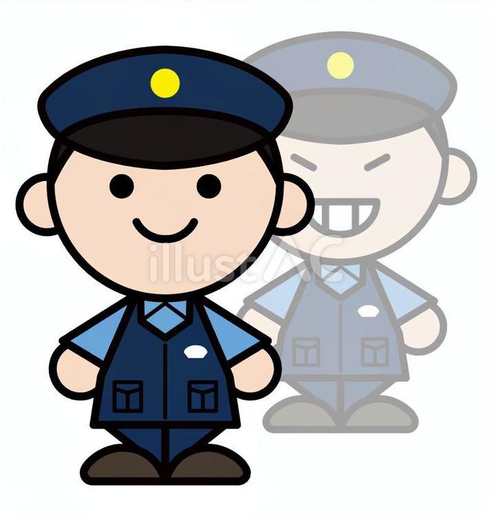 偽物の警察官 警察官,偽物,ニセのイラスト素材