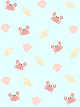 Crab and shell pattern background_blue vertical, JPG Crab and shell pattern background_blue vertical, summer, pattern, background, JPG