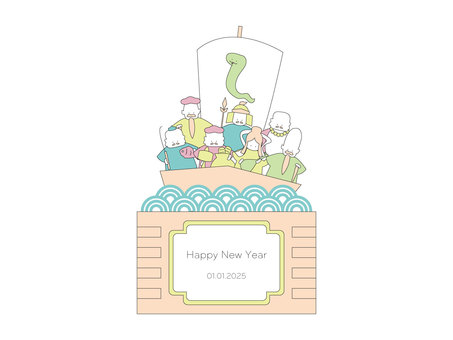 New Year's card 2025_16, new year's card, years, lunar month, JPG, PNG and AI
