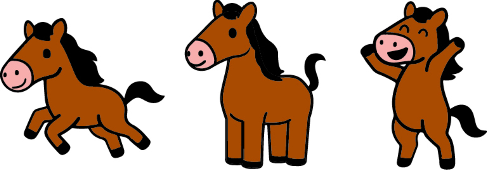 馬　午　うま 馬,午年,午,干支,シンプル,動物,サラブレッド,走る馬,生き物,たてがみのイラスト素材