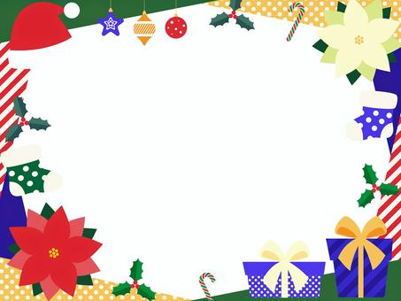 クリスマスグッズのフレーム/青