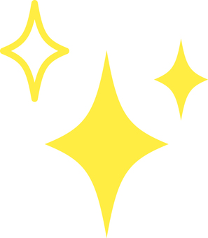 キラキら3つ キラキら3つ キラキラ,ピカピカ,スター,光,輝き,きらめき,光り,星,金色,抗菌のイラスト素材