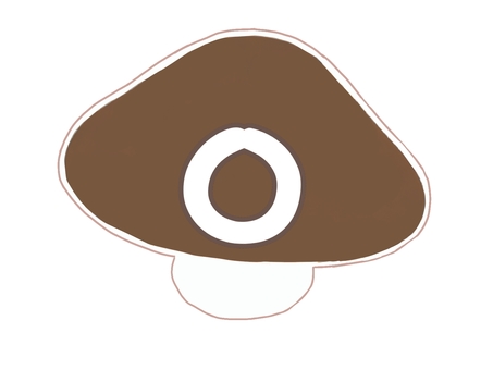 ぷっくりきのこの数字〜0〜 ぷっくりきのこの数字〜0〜 きのこ,キノコ,茸,秋,茶色,ブラウン,brown,シンプル,透過,イラストのイラスト素材
