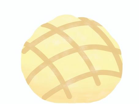 メロンパン焼けました パン,メロンパン,スイーツ,おやつ,美味しい,甘い,食べ物,かわいい,挿絵,シンプルのイラスト素材