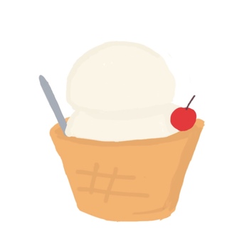 アイスクリームのイラスト アイスクリーム,ソフトクリーム,デザート,さくらんぼ,コーン,手描き,おいしいのイラスト素材