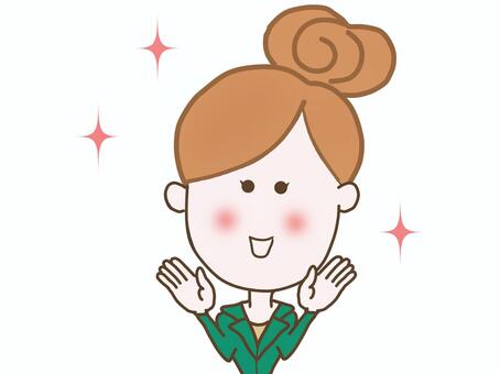 嬉しい顏をする女性 嬉しい顏をする女性 女性,会社員,社員のイラスト素材