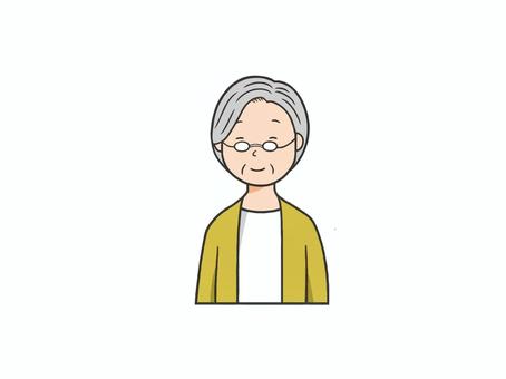 眼鏡をかけた穏やかで優しそうなお婆ちゃん お婆ちゃん,お婆さん,婆さん,老人,優しそう,落ち着いた,福祉,高齢者,老後,余生のイラスト素材