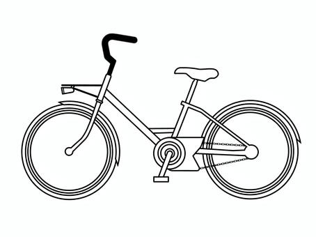 自転車＆自転車マーク 自転車,乗り物,2輪車,チャリ,チャリンコ,ママチャリ,マーク,貼り紙,ポスター,掲示のイラスト素材