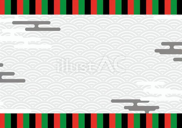 歌舞伎風の和風背景素材 和風,和柄,日本のイラスト素材