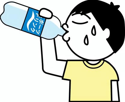 スポーツドリンク飲む スポーツドリンク,水分補給,ペットボトル,飲む,デフォルメ,夏,男子のイラスト素材