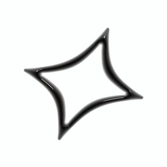 ぷっくりした黒いダイヤの3Dアイコン1 ダイヤ,キラキラ,フレーム,アイコン,3d,立体,マーク,可愛い,輝き,フェミニンのイラスト素材