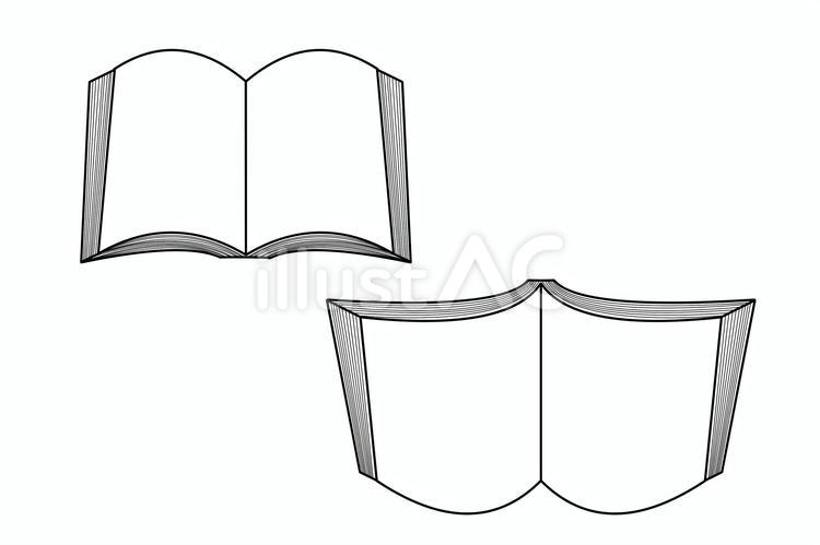 見開きの本 本,書籍,図書のイラスト素材