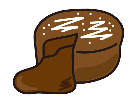 フランス発祥フォンダンショコラ フォンダンショコラ,フランス,フランス菓子,伝統菓子,焼き菓子,ホット,とろける,濃厚,贅沢,チョコのイラスト素材