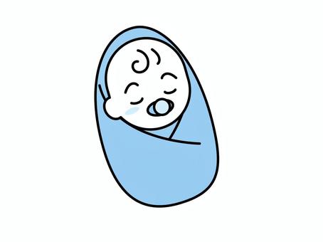 おくるみに包まれて寝る赤ちゃん03 おくるみに包まれて寝る赤ちゃん03 人物,赤ちゃん,乳幼児,乳児,おくるみ,おしゃぶり,保育園,こども園,託児所,乳児院のイラスト素材