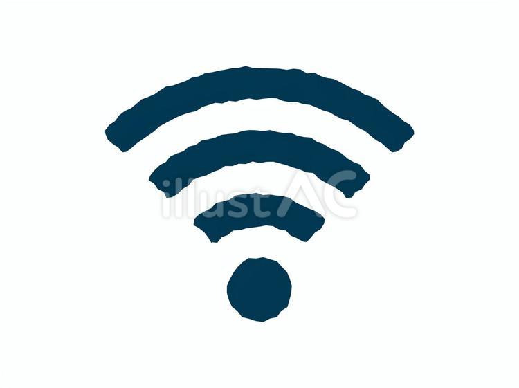 手描きWi-Fiアイコン|電波マーク wiーfi,ワイファイ,手書きのイラスト素材