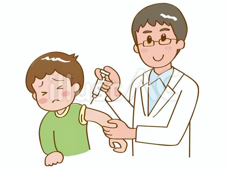 予防接種 インフルエンザ,予防,病院のイラスト素材