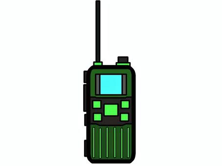 無線機のアイコン『緑』 無線,機械,通信,応答,モチーフ,カラー,探索,冒険,道具,アイテムのイラスト素材