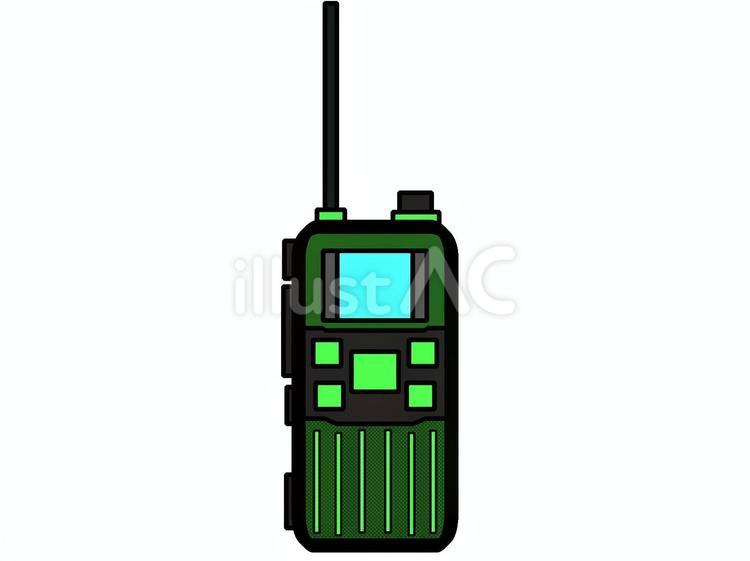 無線機のアイコン『緑』 無線,機械,通信のイラスト素材
