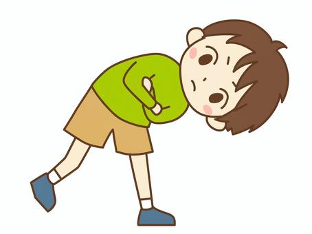 体ごと首を傾げる男の子 体ごと首を傾げる男の子 少年,腕組み,男の子のイラスト素材