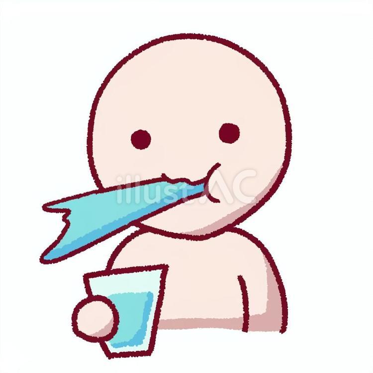 手描き風　飲み物を吹き出す 吹き出す,笑う,飲み物のイラスト素材