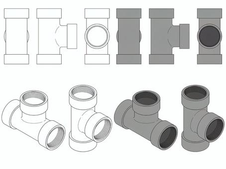 エルボ２（設備、建材）  エルボ,建材,設備,パーツ,カラー,白黒,線図,シンプル,説明書,工具のイラスト素材