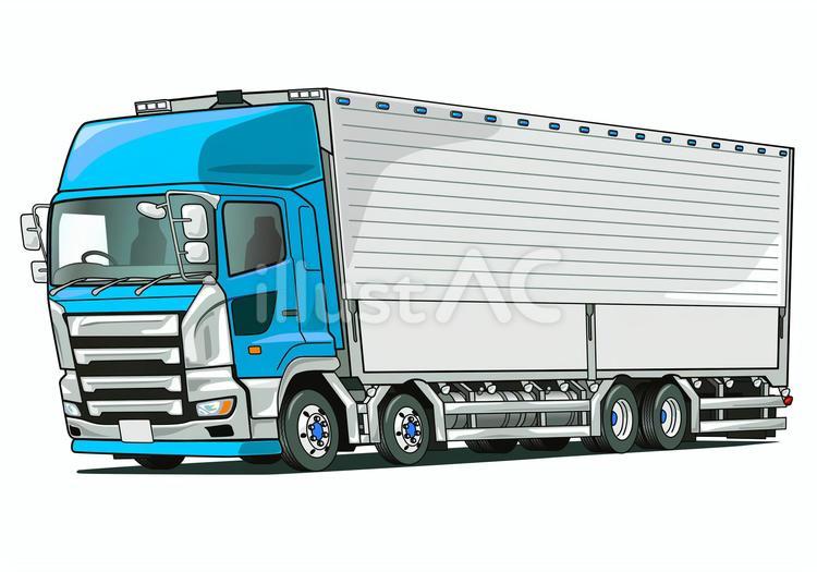 デコトラ仕様の大型トラック　ウイング車 大型,トラック,ウイング車のイラスト素材