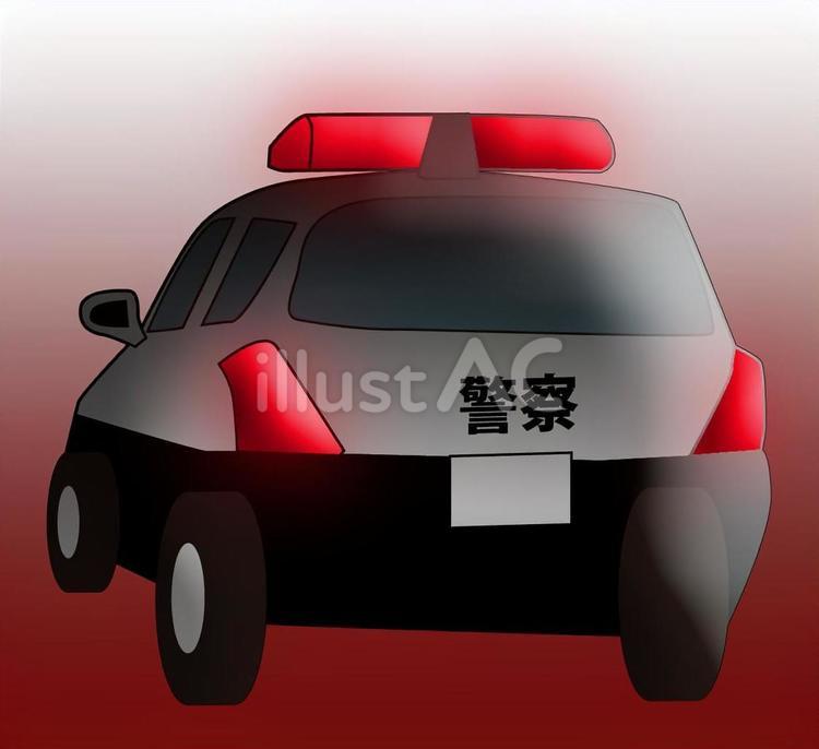 パトカー　　　暗い パトカー,警察,事件のイラスト素材