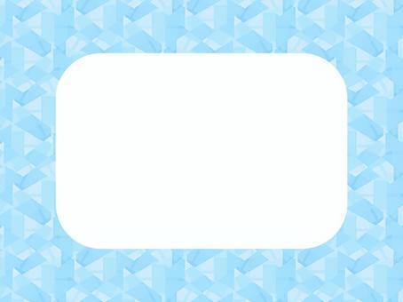 水色の幾何学模様の四角フレーム72 フレーム,幾何学,背景,枠,飾り枠,囲み枠,四角,水色,四角形,長方形のイラスト素材
