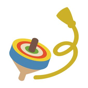独楽のシンプルアイコン コマ,独楽,おもちゃ,遊び,子供,子ども,昔,レトロ,年賀状,アイコンのイラスト素材