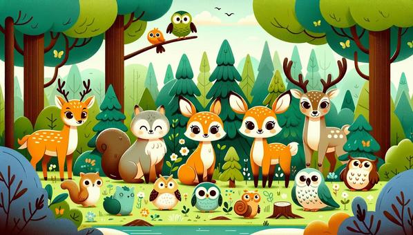 forest animals, , JPG