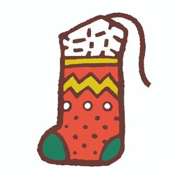 長靴型お菓子詰め合わせ 長靴,12月25日,冬,クリスマス,お菓子,詰め合わせ,12月,模様,プレゼント,赤色のイラスト素材